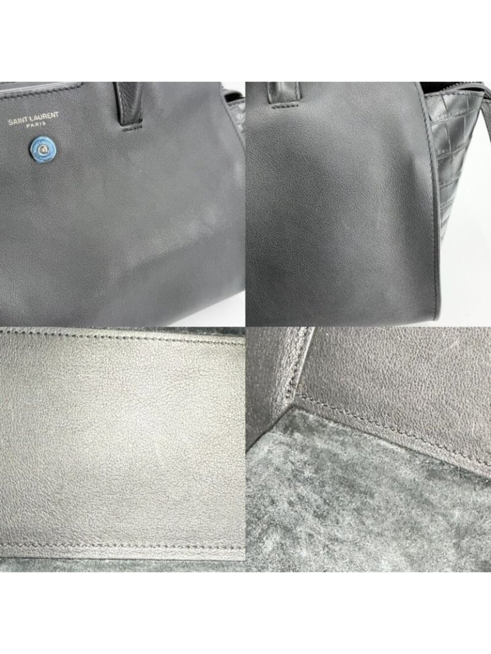 ★SOLD★ Saint Laurent Paris 2-Way Baby Downtown Cabas Shoulder Bag Crossbody - Picture 6 of 7